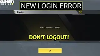 *NEW* Codm Activision Account Login Error | Don't Logout!
