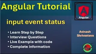 All input type event status Angular | Angula18 | Codeprogramming | Avinash Shrivastava