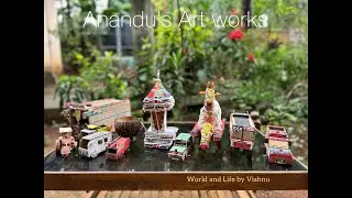 Anandu's Artwork, Handicrafts made from waste materials. #video #viral #artwork #artist  #kerala