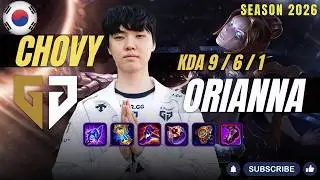 GEN Chovy ORIANNA vs OTP TALIYAH Mid - Patch 26.4 KR Ranked | lolrec