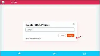 How to create HTML, CSS & JavaScript projects using CS Lab