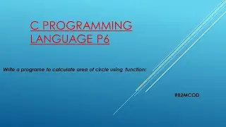 write a program to calculate area of circle in c using function on |dev c++| user input | #B2MCOD