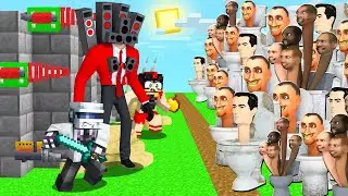 SECURE BUNKER vs APOCALYPSE of SKIBIDI TOILET in MINECRAFT 😱🚽