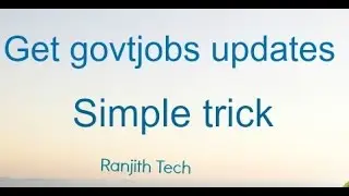 Get govtjobs updates in your mobile