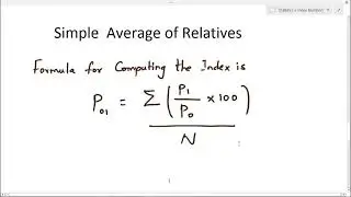 Index numbers | Simple Average of Relatives | Unweighted Index Numbers | Statistics