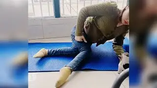 Polio Lady Ready to Workout on the Floor 🌻💪| Wheelchair Woman | Paraplegic