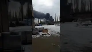 В Шахтах пожар на ХБК. Видео