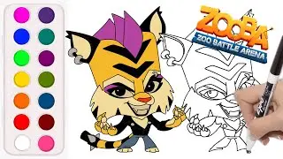 How to Draw and Color Misfit Jade from Zooba 
