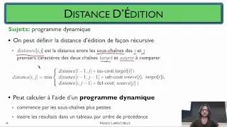 Traitement automatique des langues [2.16] Manipulation de textes - distance d'édition