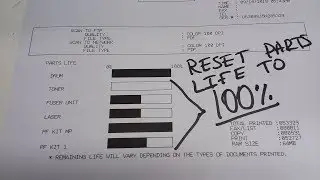How to Reset Fuser Life, Clear Parts Life End message on Brother MFC-8710DW, 8810DW, 8510DN