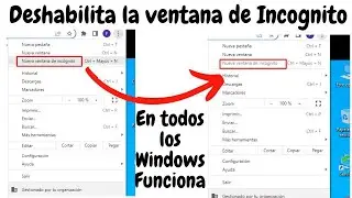 💻  Como Deshabilitar o Habilitar el 🔎  MODO INCOGNITO 🔎  en Google Chrome Nuevo!!
