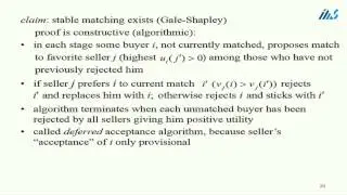 Eric Maskin (Harvard University) Introduction to Matching and Allocation Problems (I)