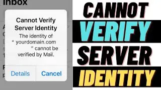 Fix Cannot Verify Server Identity Error On iPhone & iPad iOS 14.1/ 14.2 /13 ( Fix Server Identity )