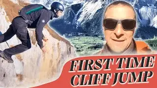 Bear Grylls' First EVER Cliff BASE Jump | Bear Thrills