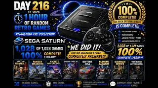 🎮 Day 216 of 2026 | 1 Hour of Random Retro Games 🎮 | Rebuilding the Collection - Sega Saturn 100%