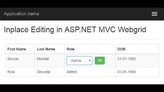 Part 2 - Advance Inplace editing in asp.net MVC webgrid