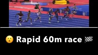 Very fast 60m sprint final in Belgrade