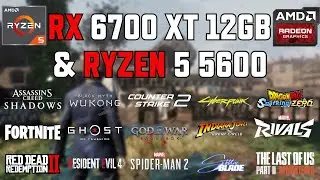 RX 6700 XT 12GB + Ryzen 5 5600 - Test in 30 Games in 2025