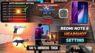 Free Fire Headshot Setting ⚙️ [ 2024 ] || Redmi Note 8 Sensitivity Setting 😱 || Free Fire