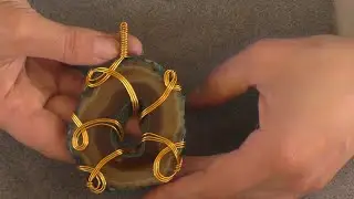 Крупный кулон с агатом в греческом стиле. Мастер класс