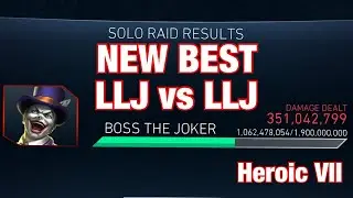 351 Mil Damage vs Boss LLJ! LLJ vs LLJ mirror match | Solo Raids | Heroic VII | Injustice 2 Mobile