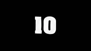 10Sec Descending Countdown HUD Element 1080p 30fps