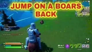 Jump On a Wolf Or Boar’s Back In Different Matches (2) l Fortnite Season 3 Week Zero Quests