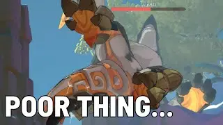 Bullying a Geovishap because their hatchlings are annoying...