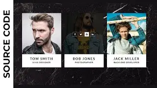 Responsive Team Section with hover animation using Bootstrap