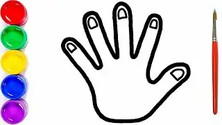 Children, let's learn to draw and paint easily / How To Draw A Hand, Bear, Cat, House For Children