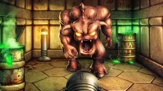 Doom - Pinky Demon Blocks the Exit - Photoshop Speed Art