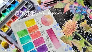 Let's try Etchr art supplies ♡ sketchbook + watercolors