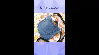 DIY Jeans  Pocket Bag Purse Out Of Old Jeans In 5 Minutes No Sew - Purse From Denim - Jeans Crafts
