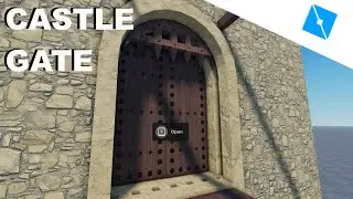 Functional Castle Gate SPEEDBUILD - Roblox Studio (PORTCULLIS + E TO OPEN DOORS)