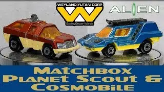 Matchbox Planet Scout & Cosmobile Weyland Corp (Aliens) Custom - Space Crater Diorama