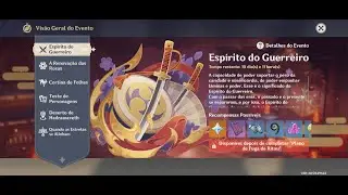 Genshin Impact - Evento Novo Espírito Do Guerreiro