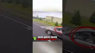 Biker serves driver with Instant Karma‼️🤯