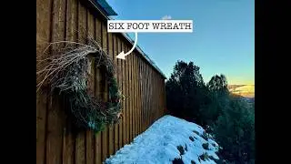 WE made a HUGE SIX FOOT WREATH | IT turned out SO BEAUTIFUL