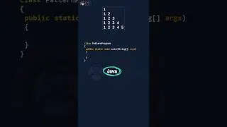 Java Number Pattern in 60 Seconds! 