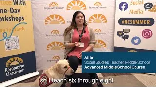 Responsive Classroom Course Testimonial: Allie