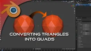 How to convert geometry Triangles into quads  TRI TO QUAD Blender Tutorial
