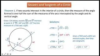 Secants and Tangents of  Circle Part 1