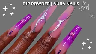 HOW TO OMBRE WITH DIP POWDER | AURA NAILS | TEMU DIP POWDERS