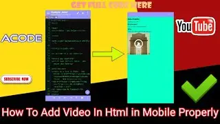 How to add video in web page ( in mobile ) with video control option with sound .