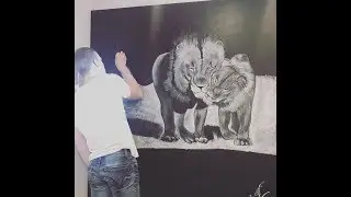 Роспись стен и потолка в Казани (картина мелом)