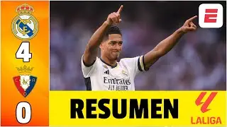 REAL MADRID GOLEÓ 4-0 al OSASUNA con DOBLETE de BELLINGHAM. Vinicius y Joselu marcaron GOL | La Liga