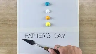 👨 Father's Day / Acrylic painting ideas for beginners / Painting tutorial #140 / Painting ASMR