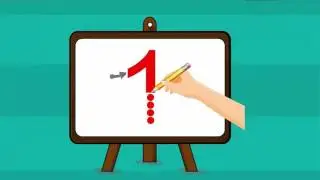 Learn the number 1 - Learn how to trace number.