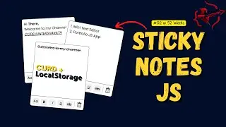 How To Create Sticky Notes App in HTML CSS & JavaScript | Mini Text Editor in JavaScript