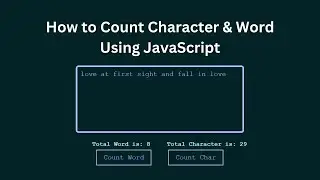 word and character counter using html css javascript. source code is free.